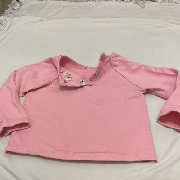 12-18 Peek pink darling long sleeve top,deer, &Christmas trees, ruffle-festive👼 - Picture 7 of 7